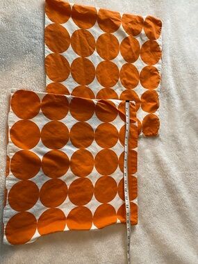 Room Essentials Orange and White Polka Dot Accent Pillow Covers